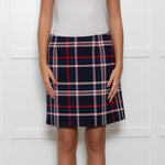 Claudie Pierlot Navy Pink Red Check Mini Skirt