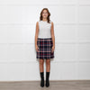 Claudie Pierlot Navy Pink Red Check Mini Skirt