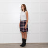 Claudie Pierlot Navy Pink Red Check Mini Skirt