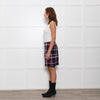 Claudie Pierlot Navy Pink Red Check Mini Skirt