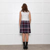 Claudie Pierlot Navy Pink Red Check Mini Skirt