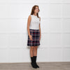 Claudie Pierlot Navy Pink Red Check Mini Skirt