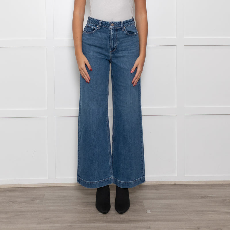 Paige Blue Denim Wide Leg Jeans