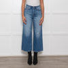 Rag & Bone Blue Wide Leg Straight Distressed Denim Trousers