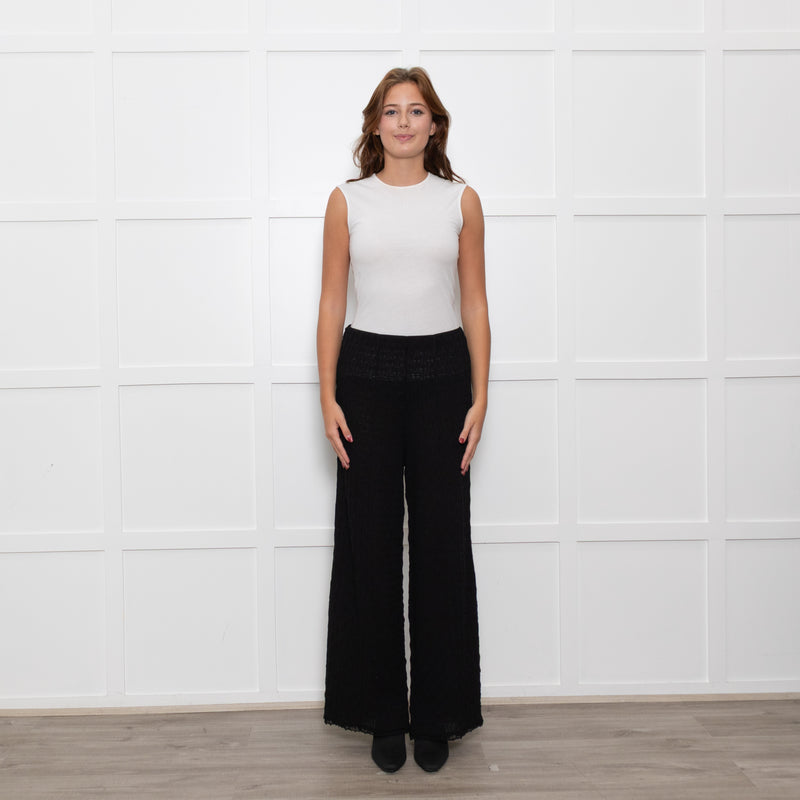 Bimba Y Lola Black Elasticated Waist Knitted Trousers
