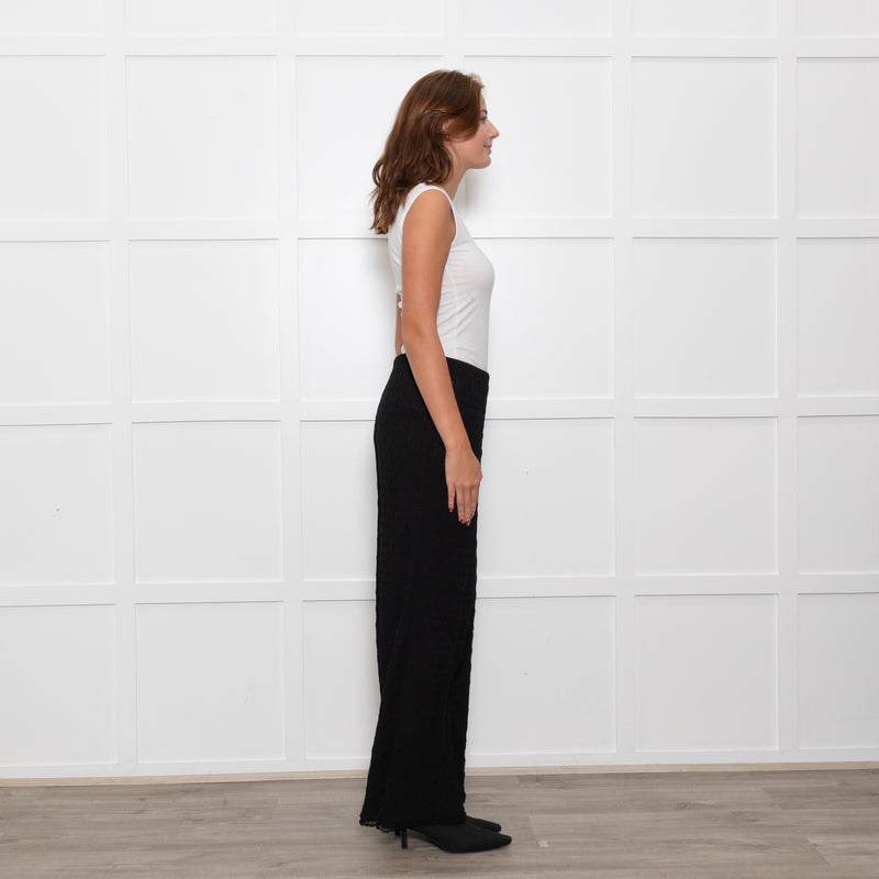 Bimba Y Lola Black Elasticated Waist Knitted Trousers