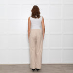 Vince Cream Wool Blend Wide Leg Trousers