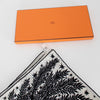 Hermes Black and White Le Sous Le Charme d'Orphee 140 Shawl
