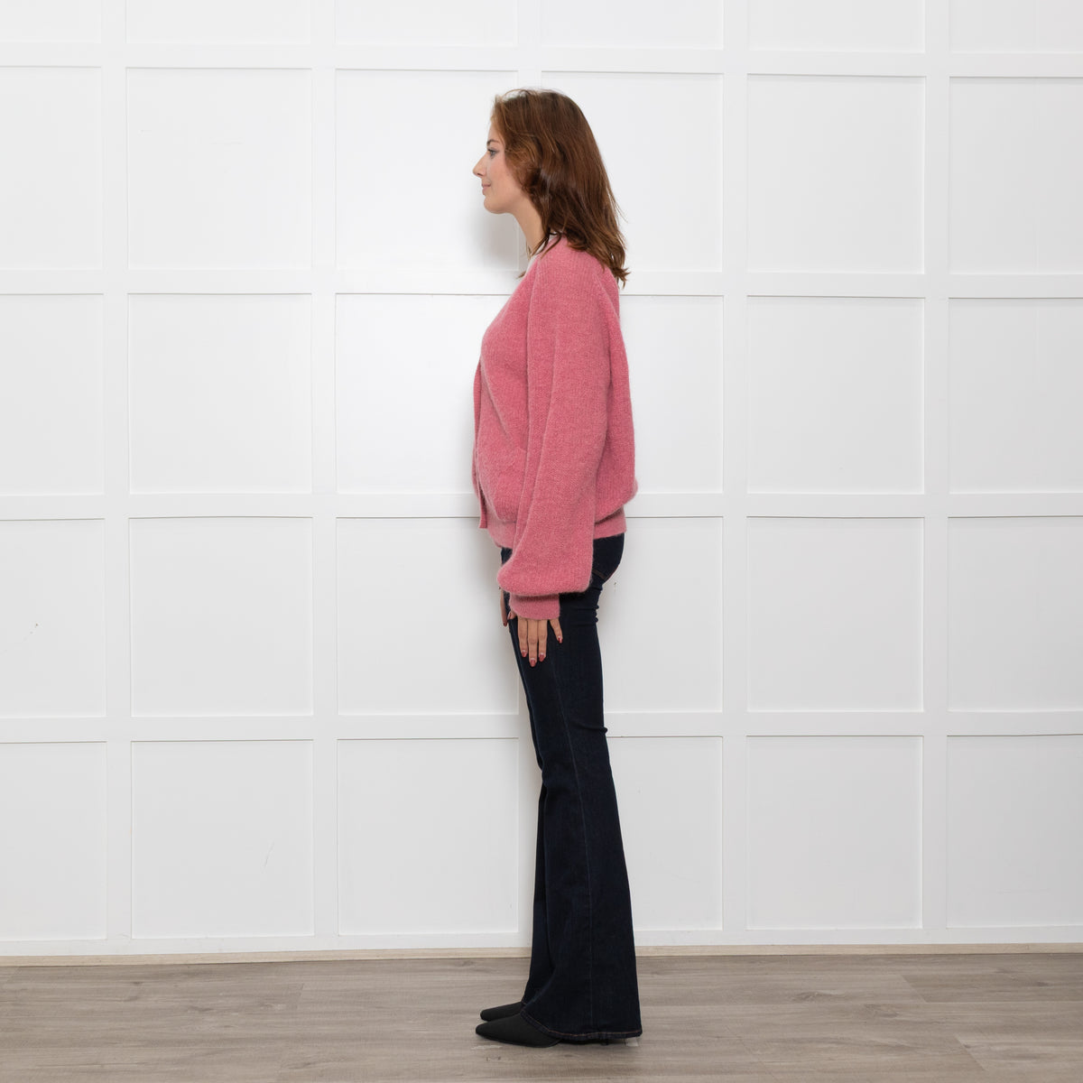 Iris Blush Pink Wool Blend Cardigan