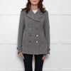 Burberry Brit Grey Wool Blend Double Breasted Jacket