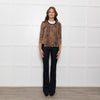Jumper 1234 Brown Animal Print Cashmere Cardigan