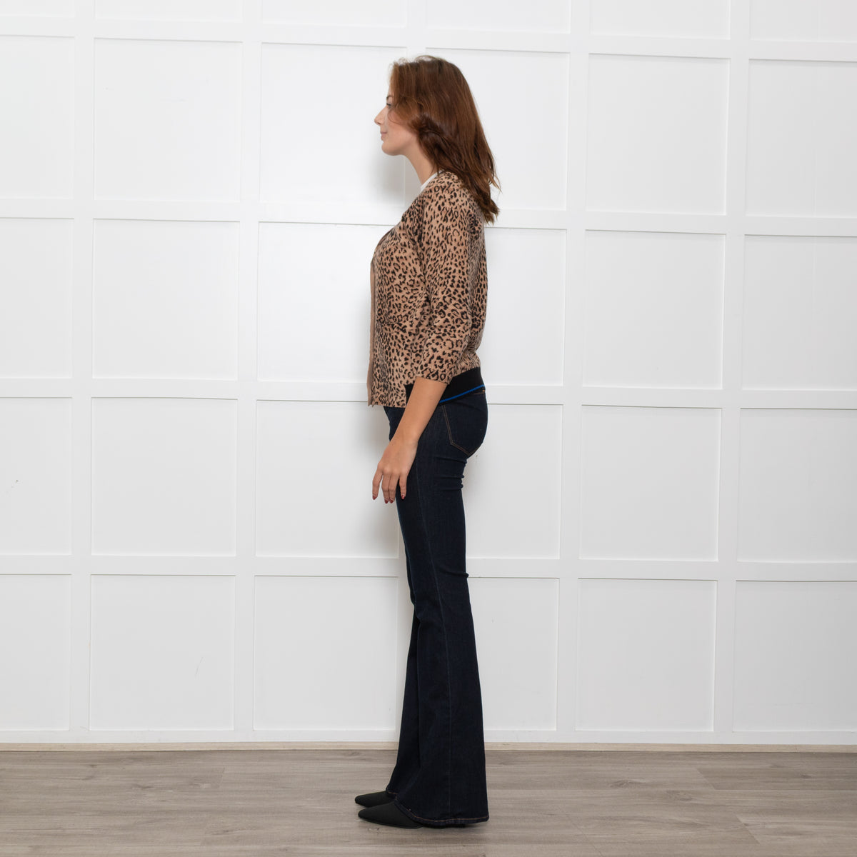 Jumper 1234 Brown Animal Print Cashmere Cardigan