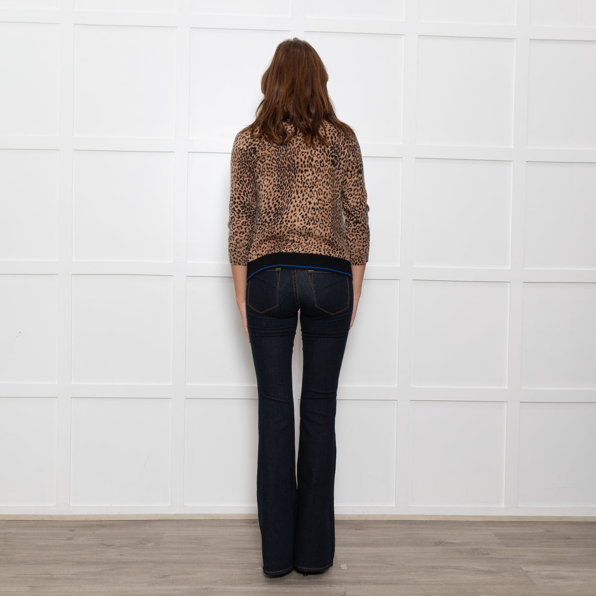 Jumper 1234 Brown Animal Print Cashmere Cardigan