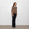Jumper 1234 Brown Animal Print Cashmere Cardigan