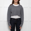 LoveShackFancy Grey Cable Knit Cropped Jumper