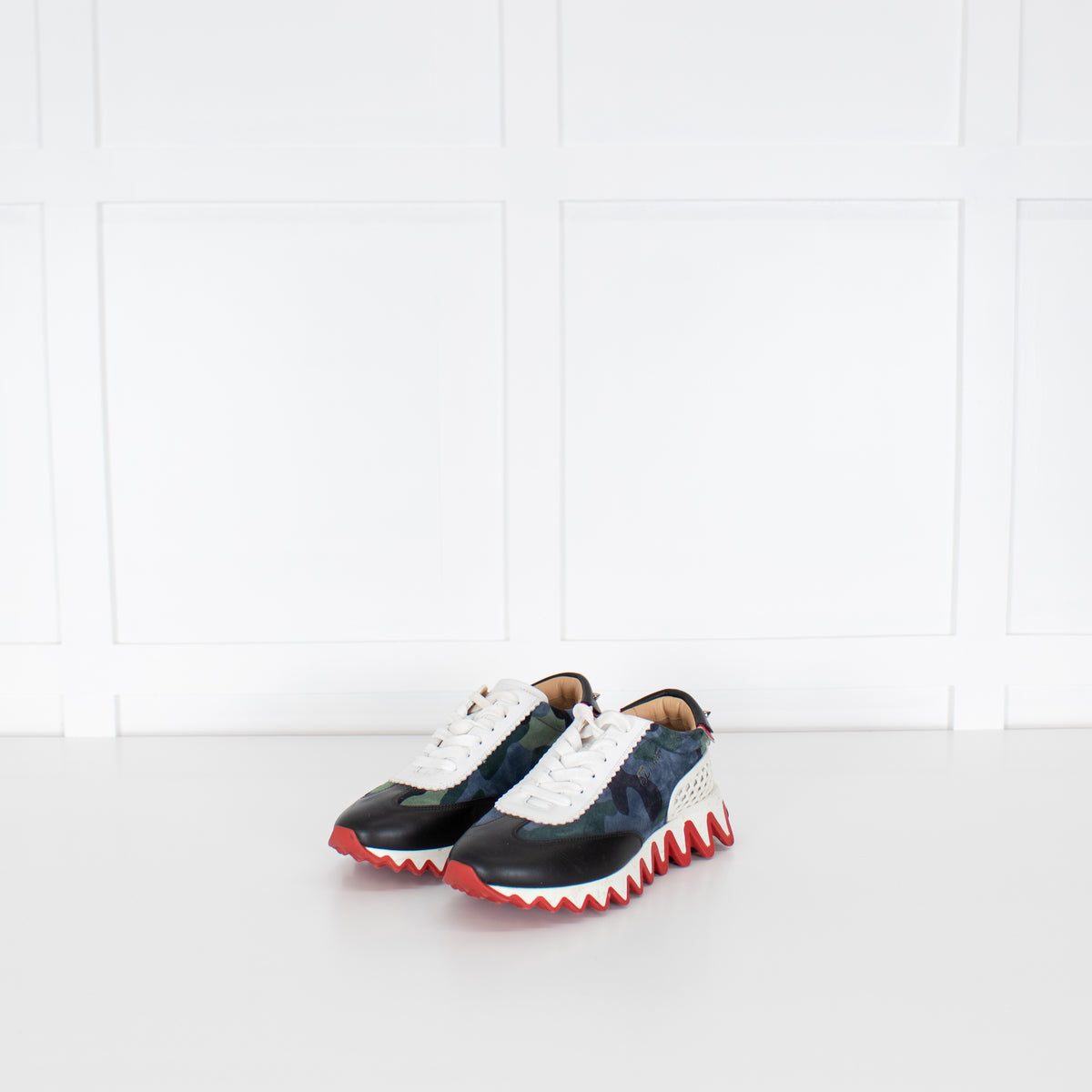 Christian Louboutin Loubishark Camo Blue Trainers