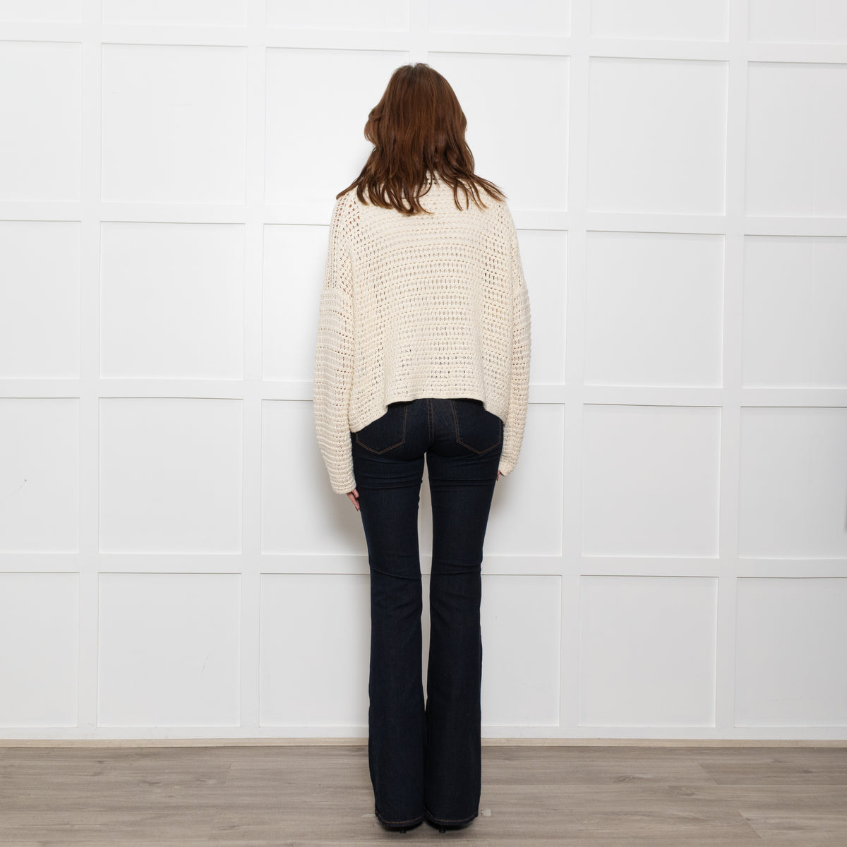 Me + Em Cream Crochet Sweater