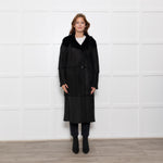 Max Mara Black Shearling Long Coat