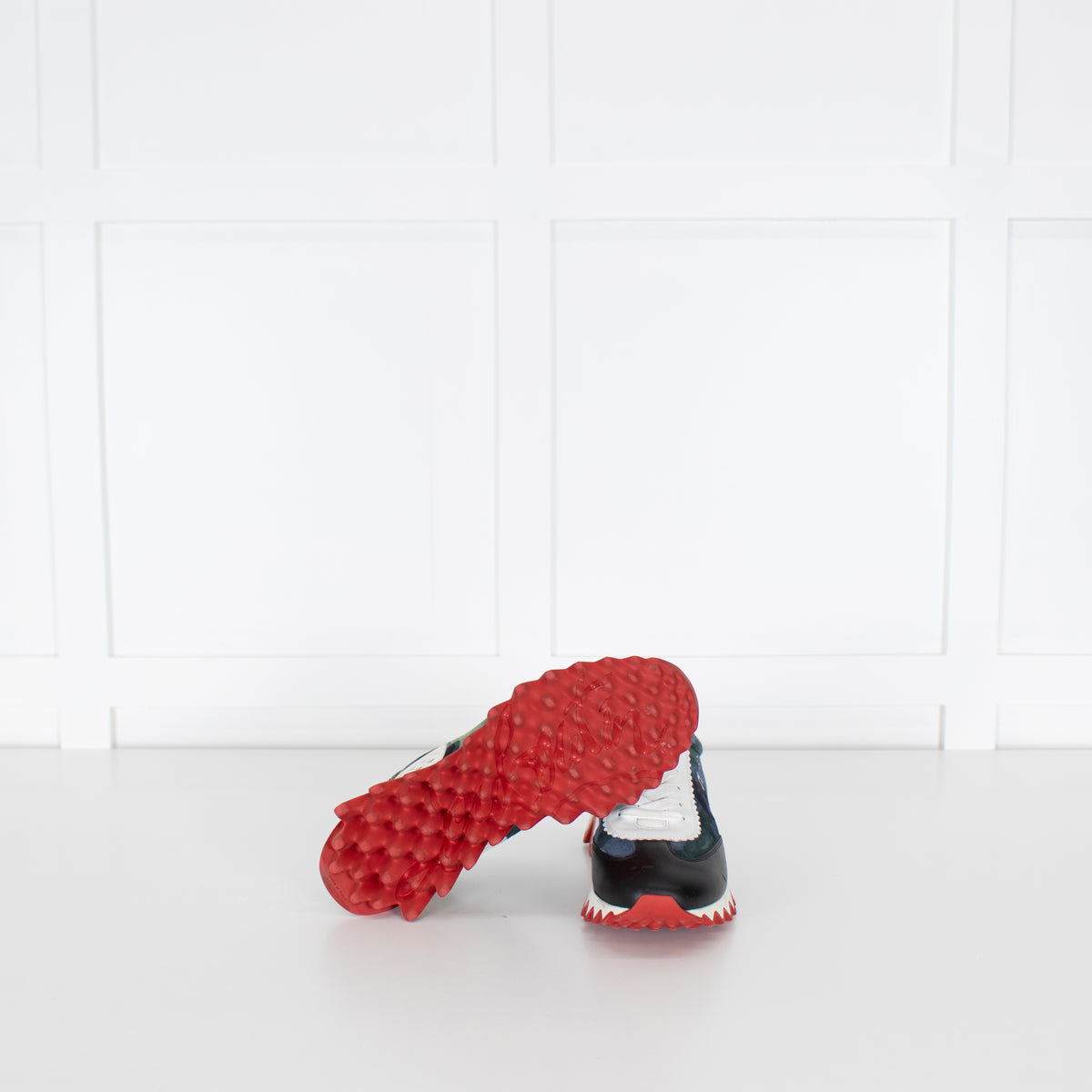 Christian Louboutin Loubishark Camo Blue Trainers