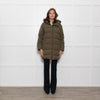 Zadig & Voltaire Green Oversized Puffer Hooded Coat