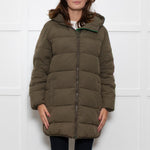 Zadig & Voltaire Green Oversized Puffer Hooded Coat