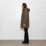 Zadig & Voltaire Green Oversized Puffer Hooded Coat
