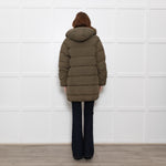 Zadig & Voltaire Green Oversized Puffer Hooded Coat