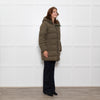 Zadig & Voltaire Green Oversized Puffer Hooded Coat