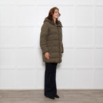 Zadig & Voltaire Green Oversized Puffer Hooded Coat