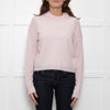 Allude Pale Pink Cashmere Blend Cropped Sweater