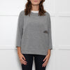 Fabiana Filippi Grey Wool Oversized Pocket Detail Sweater