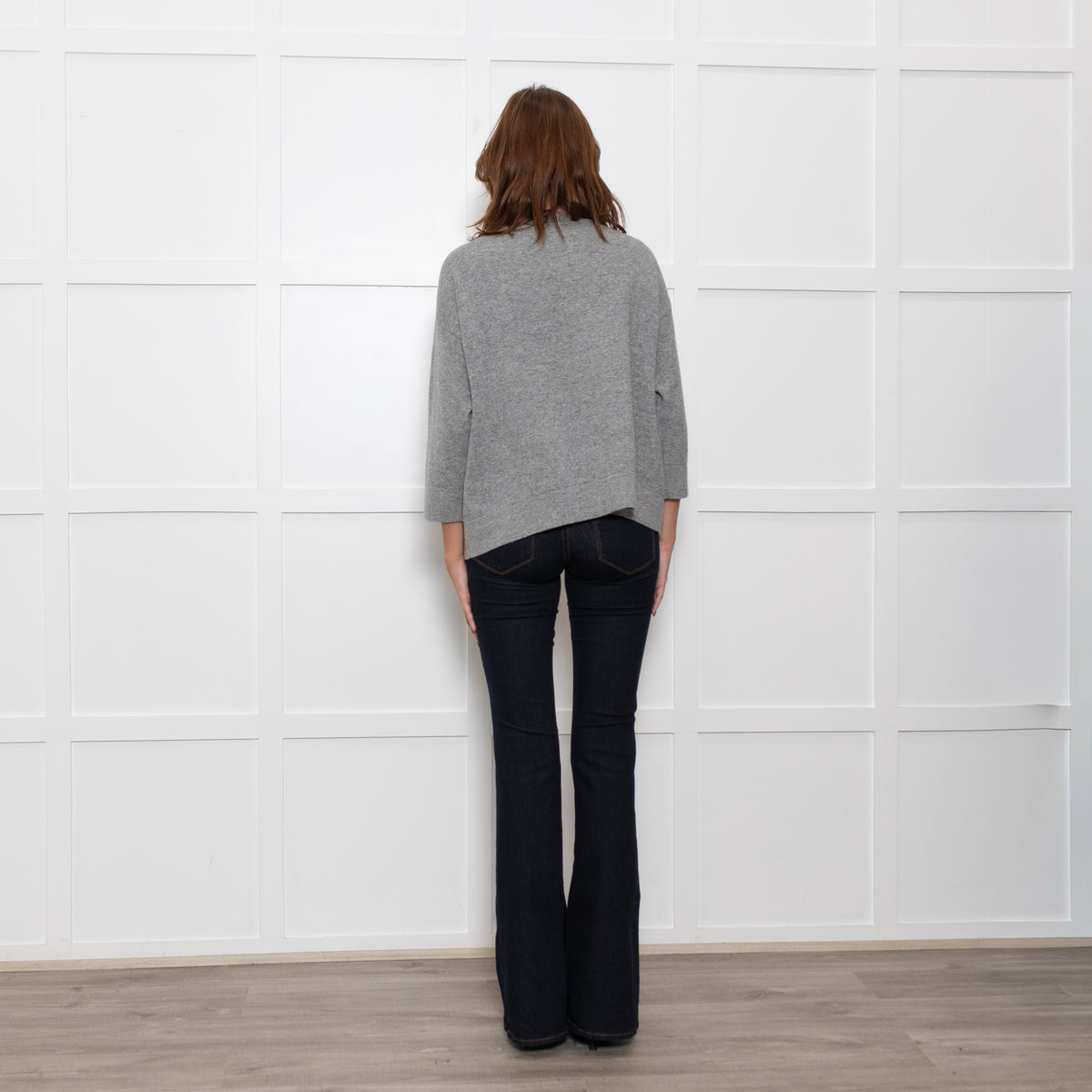 Fabiana Filippi Grey Wool Oversized Pocket Detail Sweater