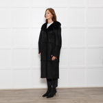 Max Mara Black Shearling Long Coat