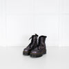 Dr Marten Molly Black  Fur Lined Glitter Platform Boots