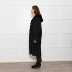 Max Mara Black Shearling Long Coat