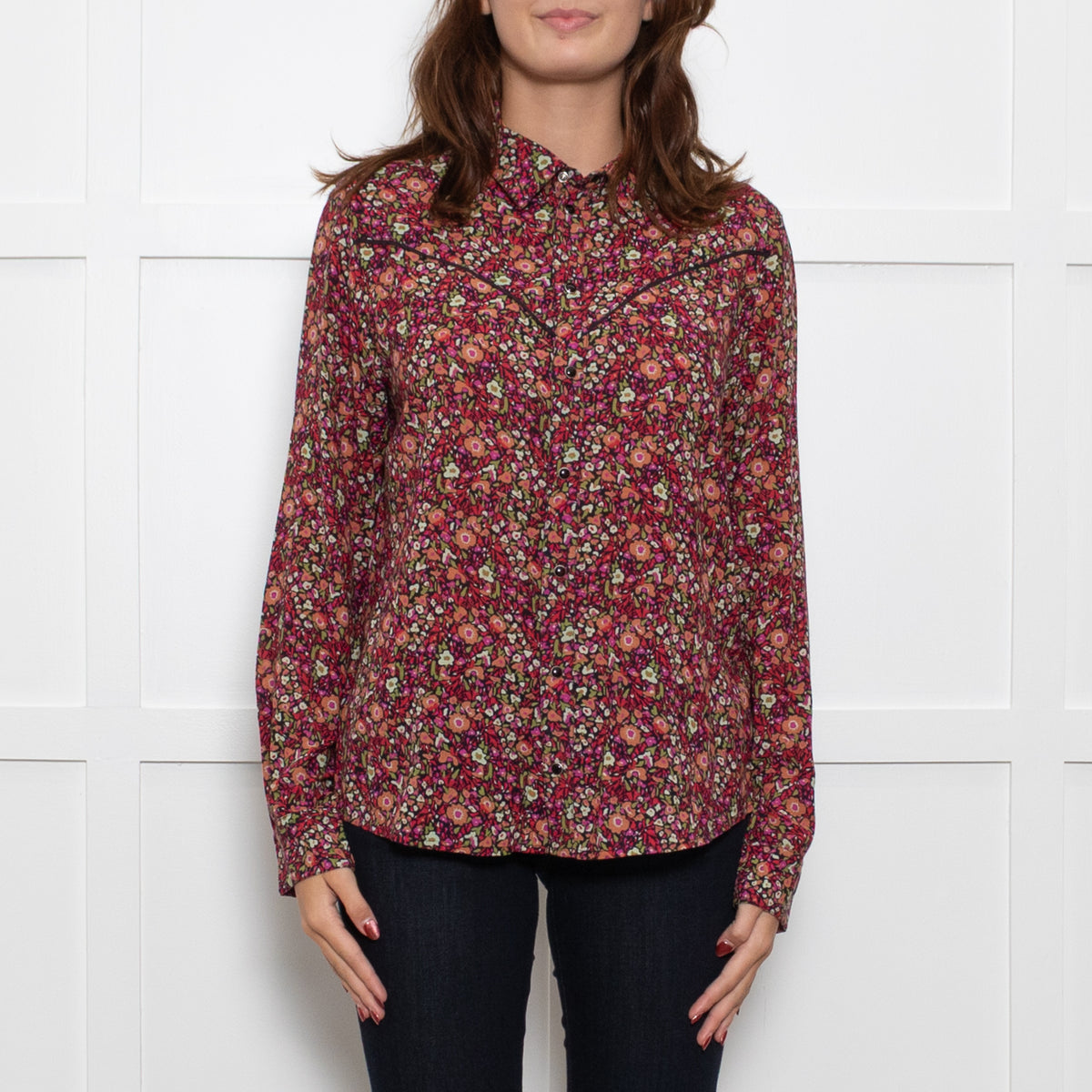 Ba & Sh Multicolour Floral Western Style Shirt