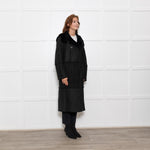 Max Mara Black Shearling Long Coat