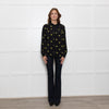 McQ Black And Yellow Swallows Print Blouse