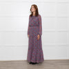 Ridley Multi Flower Pattern Silk Elasticated Waist Full Length Dress