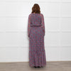 Ridley Multi Flower Pattern Silk Elasticated Waist Full Length Dress