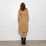 Kate Spade Pink Yellow Floral Knitted Sleeveless Dress