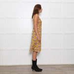 Kate Spade Pink Yellow Floral Knitted Sleeveless Dress