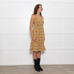 Kate Spade Pink Yellow Floral Knitted Sleeveless Dress