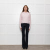 Allude Pale Pink Cashmere Blend Cropped Sweater