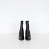 Alexander McQueen Black Leather Pull On Sock Boots