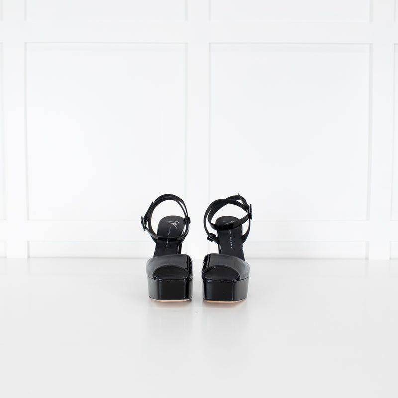 Giuseppe Zanotti Black Patent Platform Heels