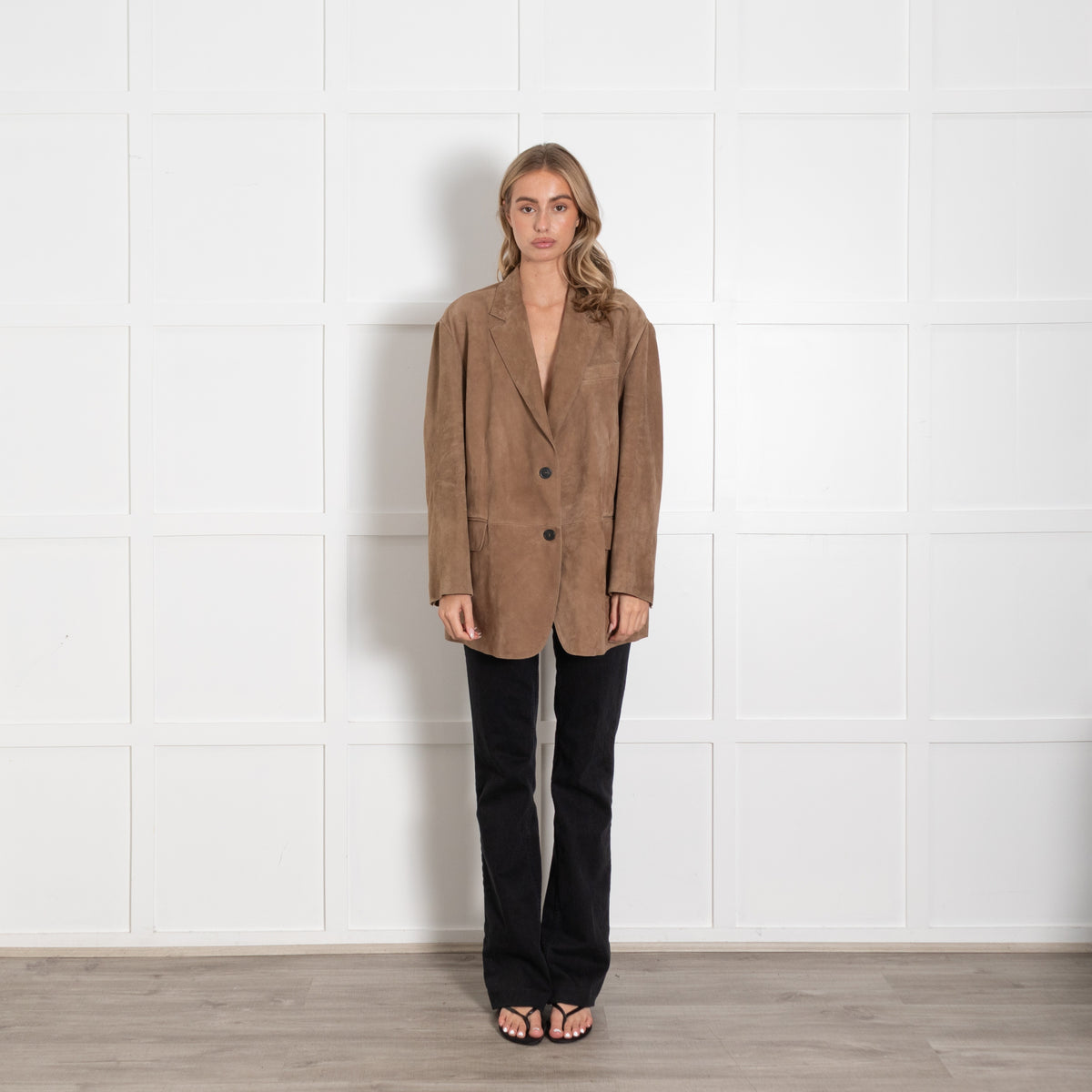 Weekend Max Mara Beige Suede Rolanda Jacket - Image 1