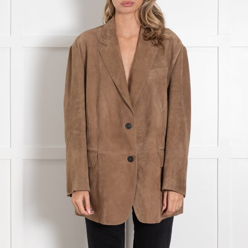Weekend Max Mara Beige Suede Rolanda Jacket - Image 2