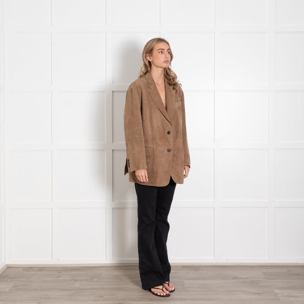 Weekend Max Mara Beige Suede Rolanda Jacket - Image 6