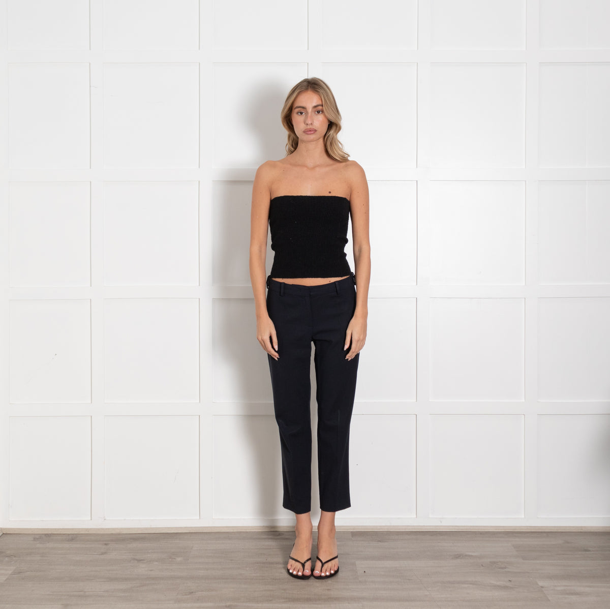 Weekend Max Mara Navy Wool Blend Trousers - Image 1